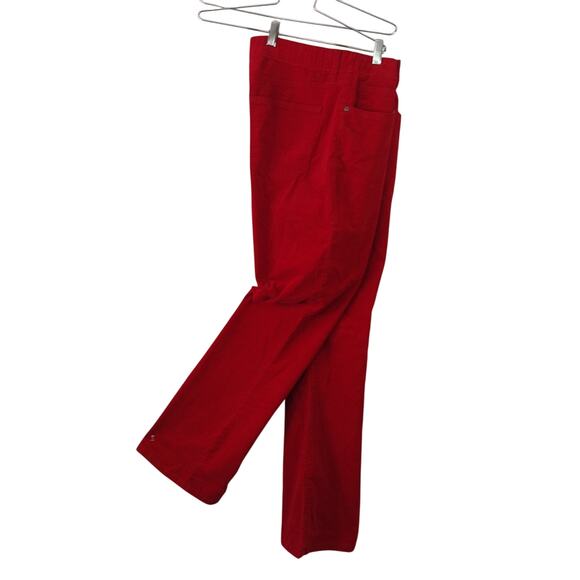 NWT@$49! ST. JOHN'S BAY! ROUGE RED FINE WALE CORDUROY FLARE PANTS, JEANS! SZ 16 - Picture 6 of 12